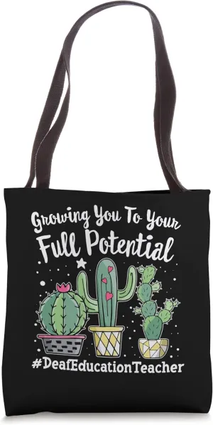 Cute Deaf Education Teacher Appreciation Week back to school Tote Bag