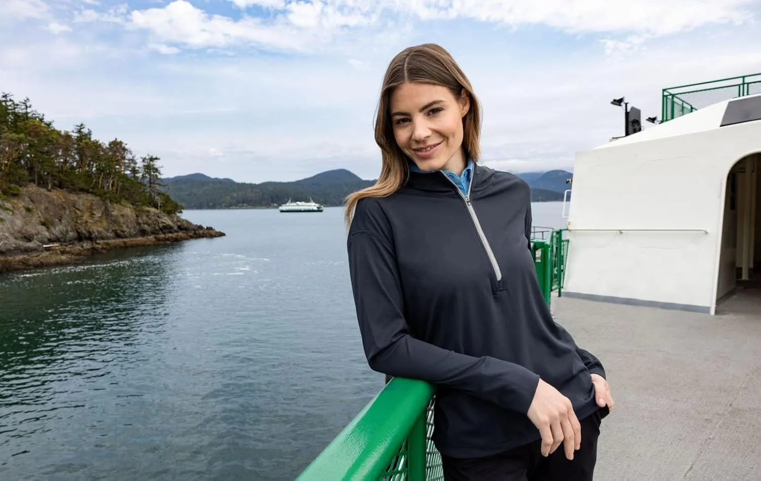 Cutter & Buck Daybreak Eco Recycled Womens Half Zip Hoodie