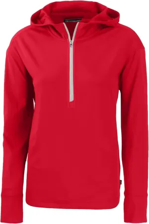 Cutter & Buck Daybreak Eco Recycled Womens Half Zip Hoodie