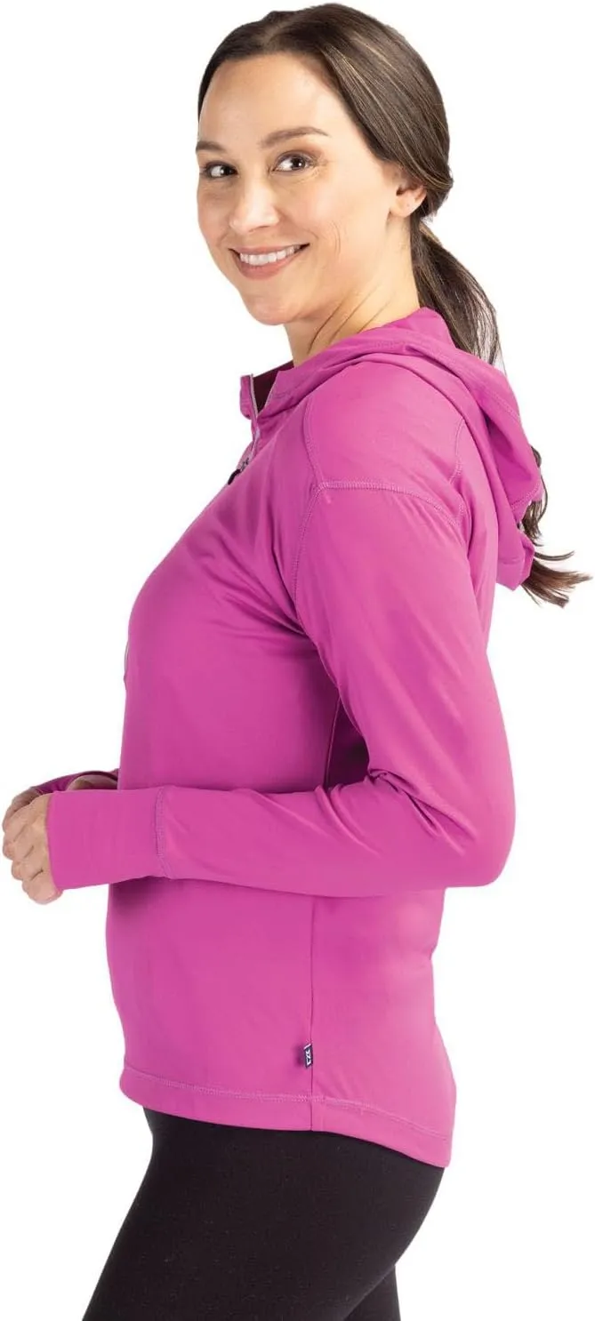 Cutter & Buck Daybreak Eco Recycled Womens Half Zip Hoodie