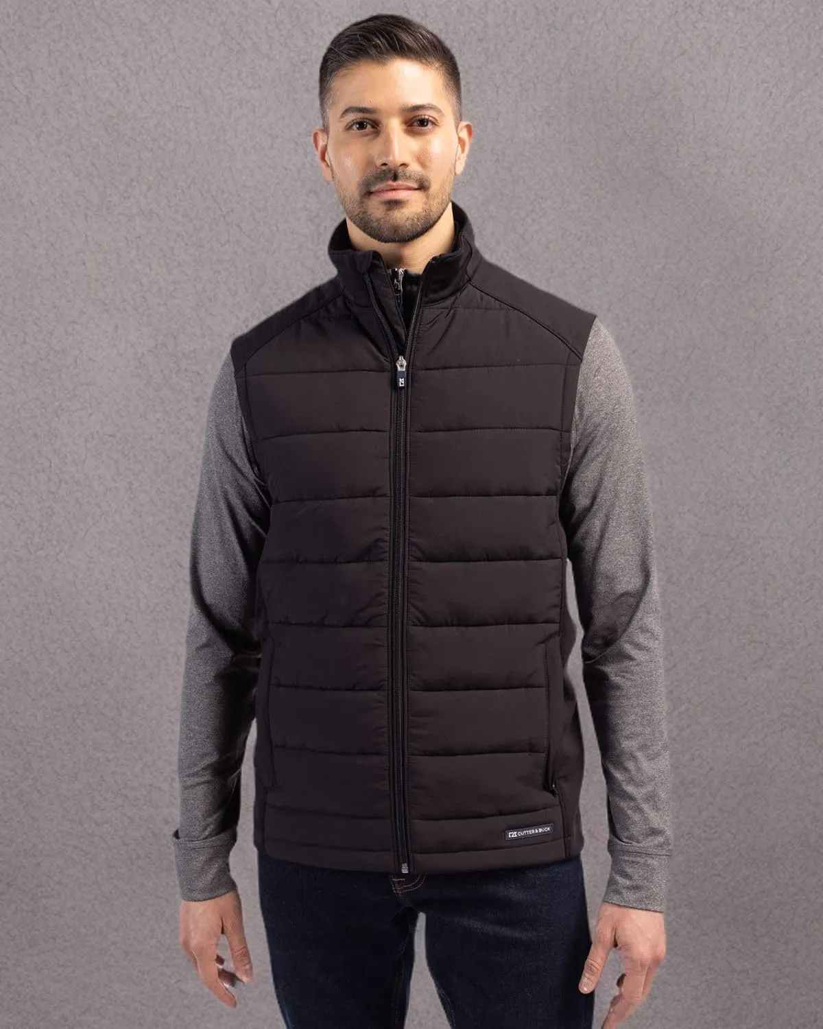 Cutter & Buck Evoke Hybrid Eco Softshell Recycled Mens Full Zip Vest