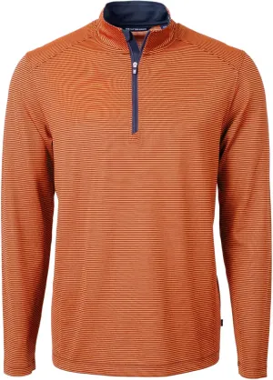 Cutter & Buck Virtue Eco Pique Micro Stripe Recycled Mens Quarter Zip