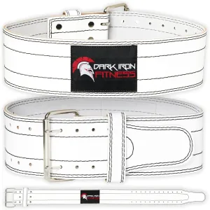 Dark Iron Fitness Weight Lifting Belt for Powerlifting Deadlift Training, Premium Leather for Core Support Gym Strength Workout