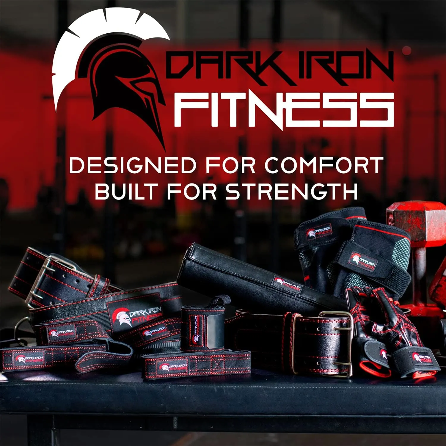 Dark Iron Fitness Weight Lifting Belt for Powerlifting Deadlift Training, Premium Leather for Core Support Gym Strength Workout
