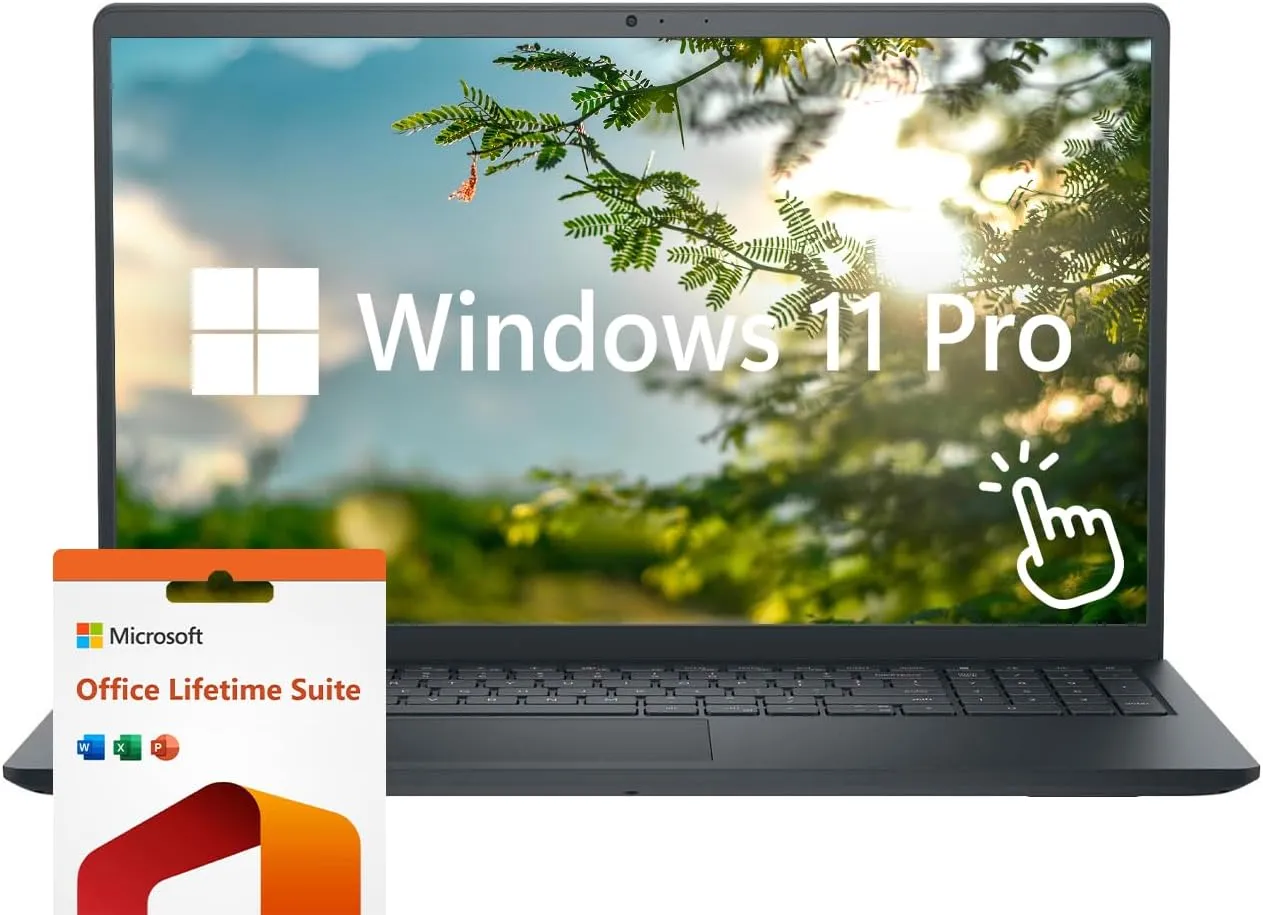 Dell Inspiron 15 Laptop, 15.6" FHD LED Touchscreen, 32GB RAM, 1TB SSD, Intel Core i5-1235U, Windows 11 Pro, Numeric Keypad, Carbon Black