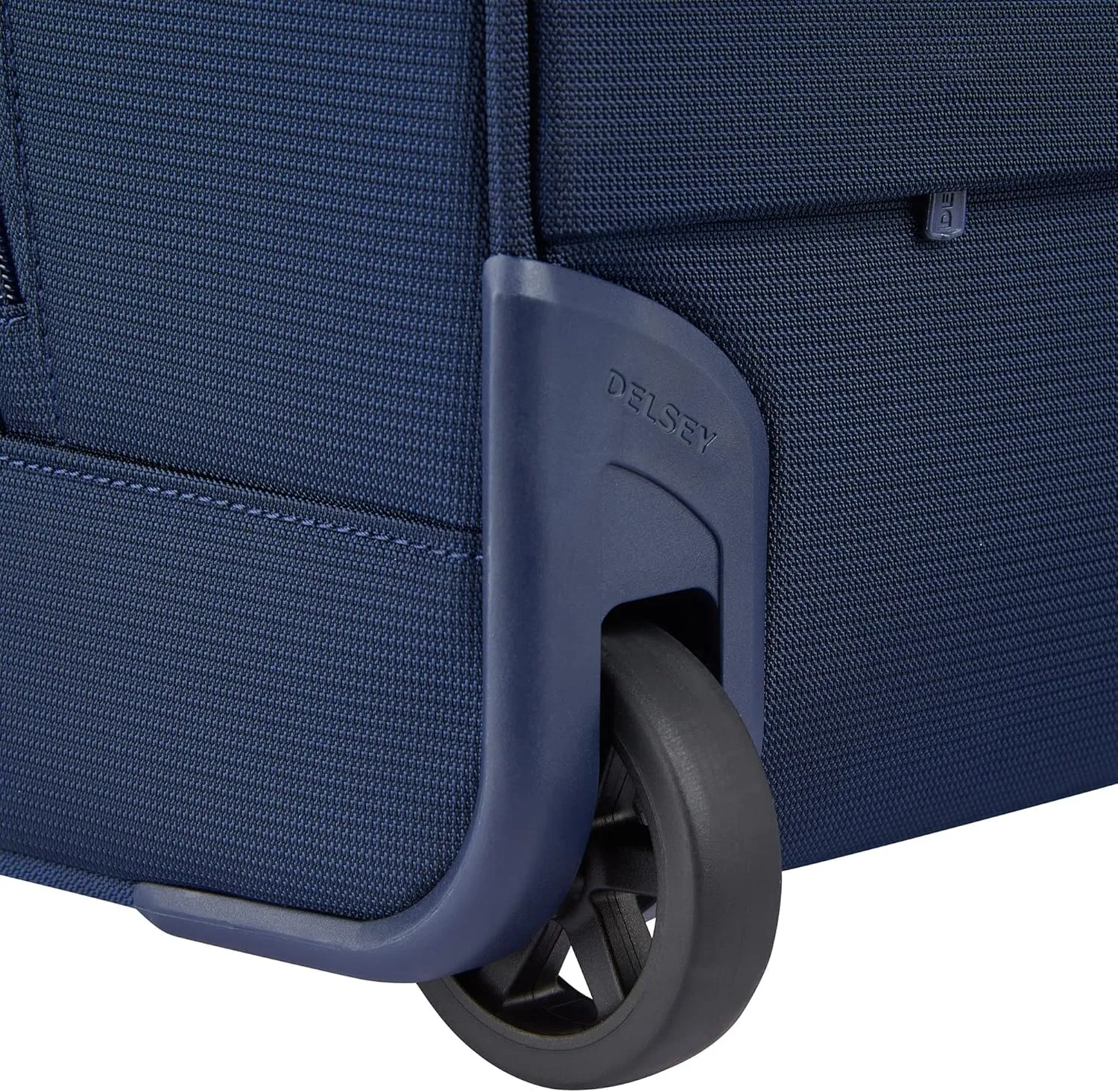 DELSEY PARIS Helium DLX Softside Luggage Under-Seater with 2 Wheels, Navy Blue, Carry on 16 Inch