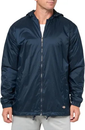 Dickies mens Fleece Lined Nylon Hooded Jacket