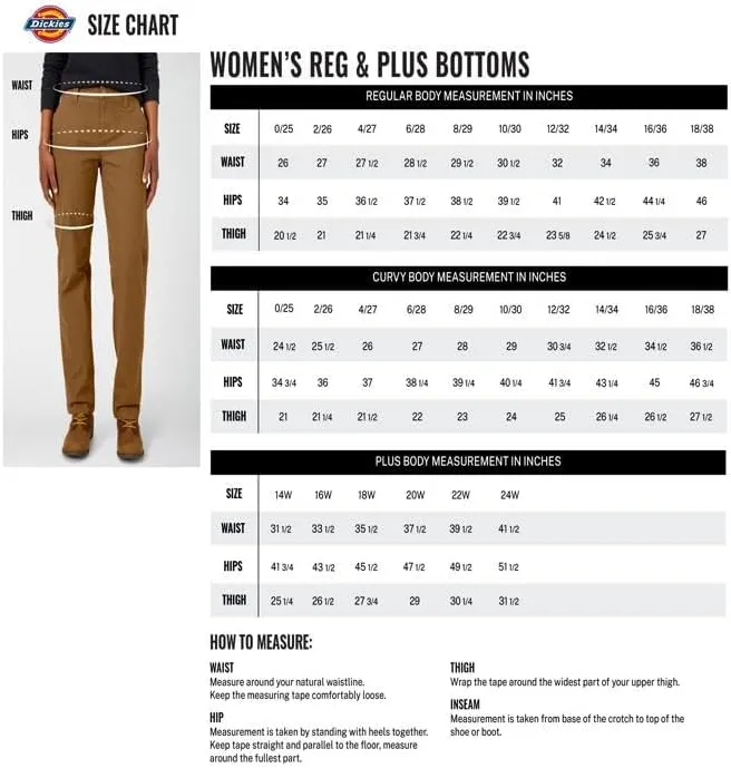 Dickies Women's Relaxed Straight Stretch Twill Pant