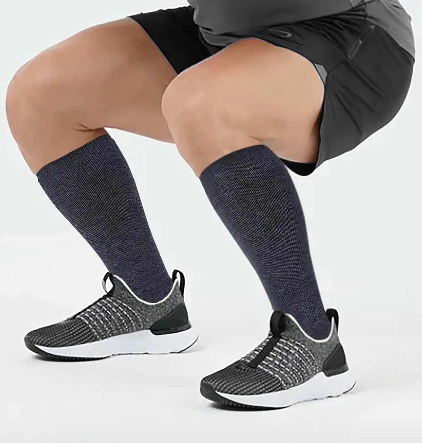 Different Touch Merino Wool Outdorr Compression Knee High Socks for Men & Women (Pack of 6 pairs)