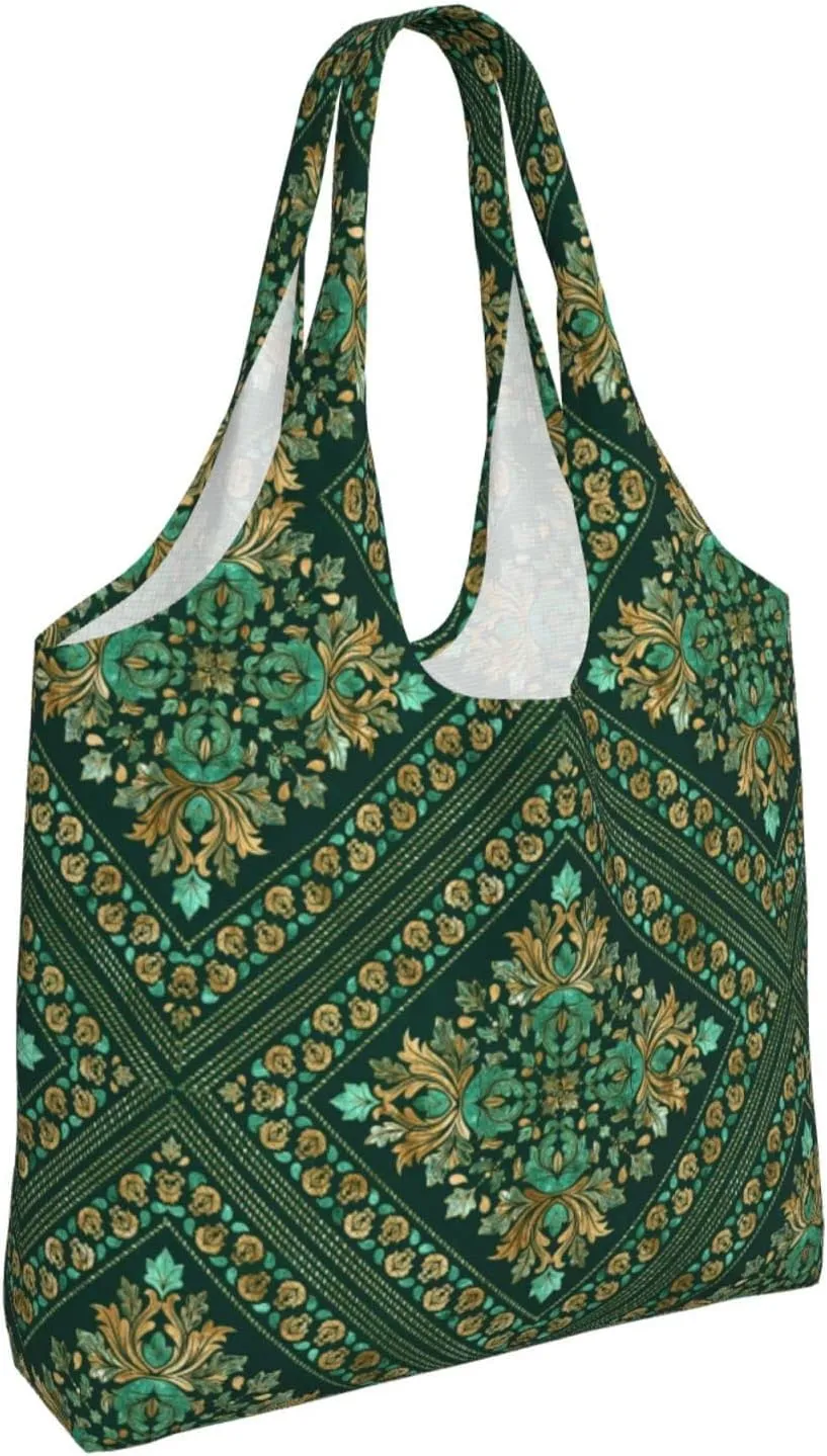 DKJlitter Fashion Canvas Tote Bag, Reusable Grocery Shopping Bag, Large capacity shopping bag Daily Utility Bag