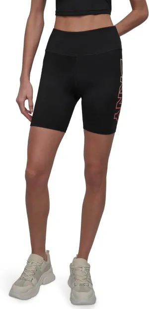 DKNY womens Ombre Logo Compression High Waisted Bike Short