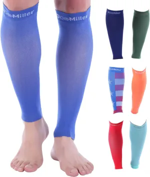 Doc Miller Compression Calf Sleeve for Men & Women, Premium Medical Grade, 20-30mmHg Graduated, Shin Splints, 1 Pair