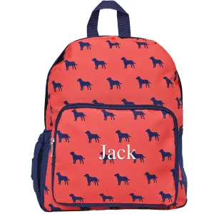 Dog Days Toddlers Monogrammed School Backpack