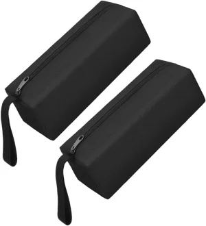DOITOOL 2 Pcs Organizing Storage Bag Pen Bag Toolboxes Tool Belt Pouch Duffle Electrician Tool Pouch Stationery Toolkit Bags Shelving Small Tool Kit Portable Bins Pocket Oxford Cloth Black