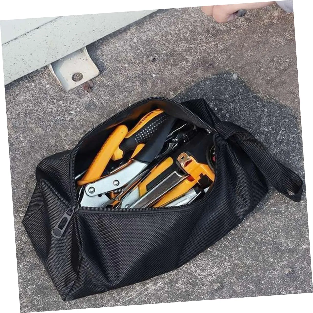 DOITOOL 2 Pcs Organizing Storage Bag Pen Bag Toolboxes Tool Belt Pouch Duffle Electrician Tool Pouch Stationery Toolkit Bags Shelving Small Tool Kit Portable Bins Pocket Oxford Cloth Black