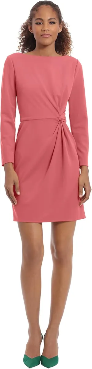 Donna Morgan Women's Side Waist Twist Detail Dress Workwear Office Career Event Party Guest of