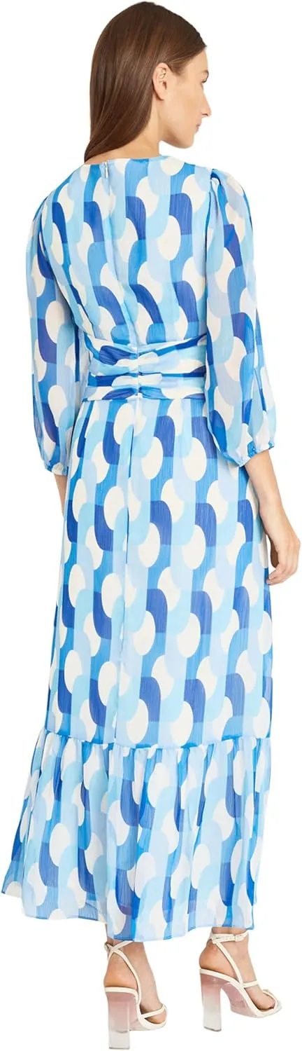 Donna Morgan Women's V-Neck Empire Waistband Maxi