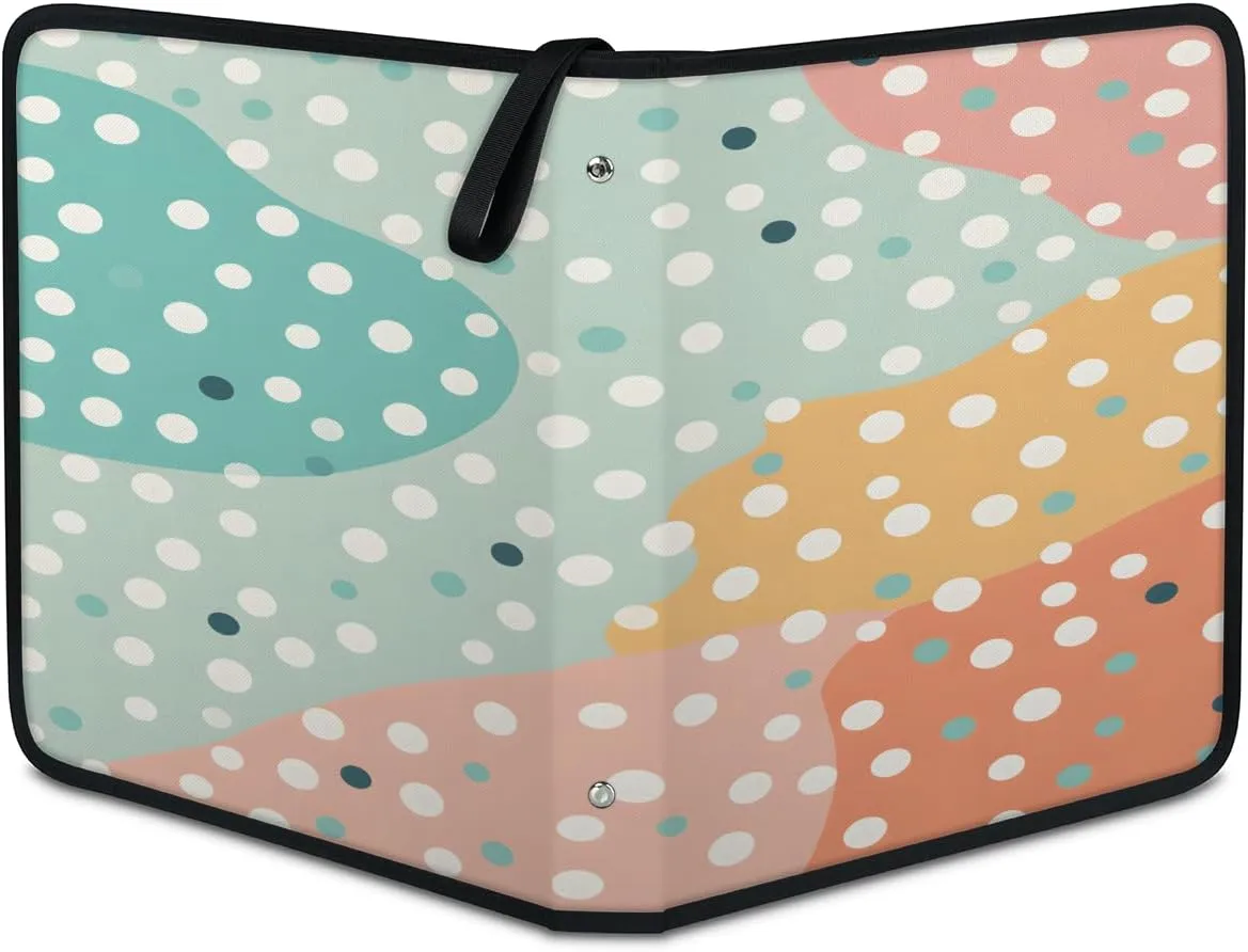 Dot Colorful Blobs 9 Pocket Card Binder, Card Album Trading Card Binders Capacity for 900 Cards, Waterproof Anti-Scratch Card Holder for Collectible Cards, Game Card, Sports Trading Cards