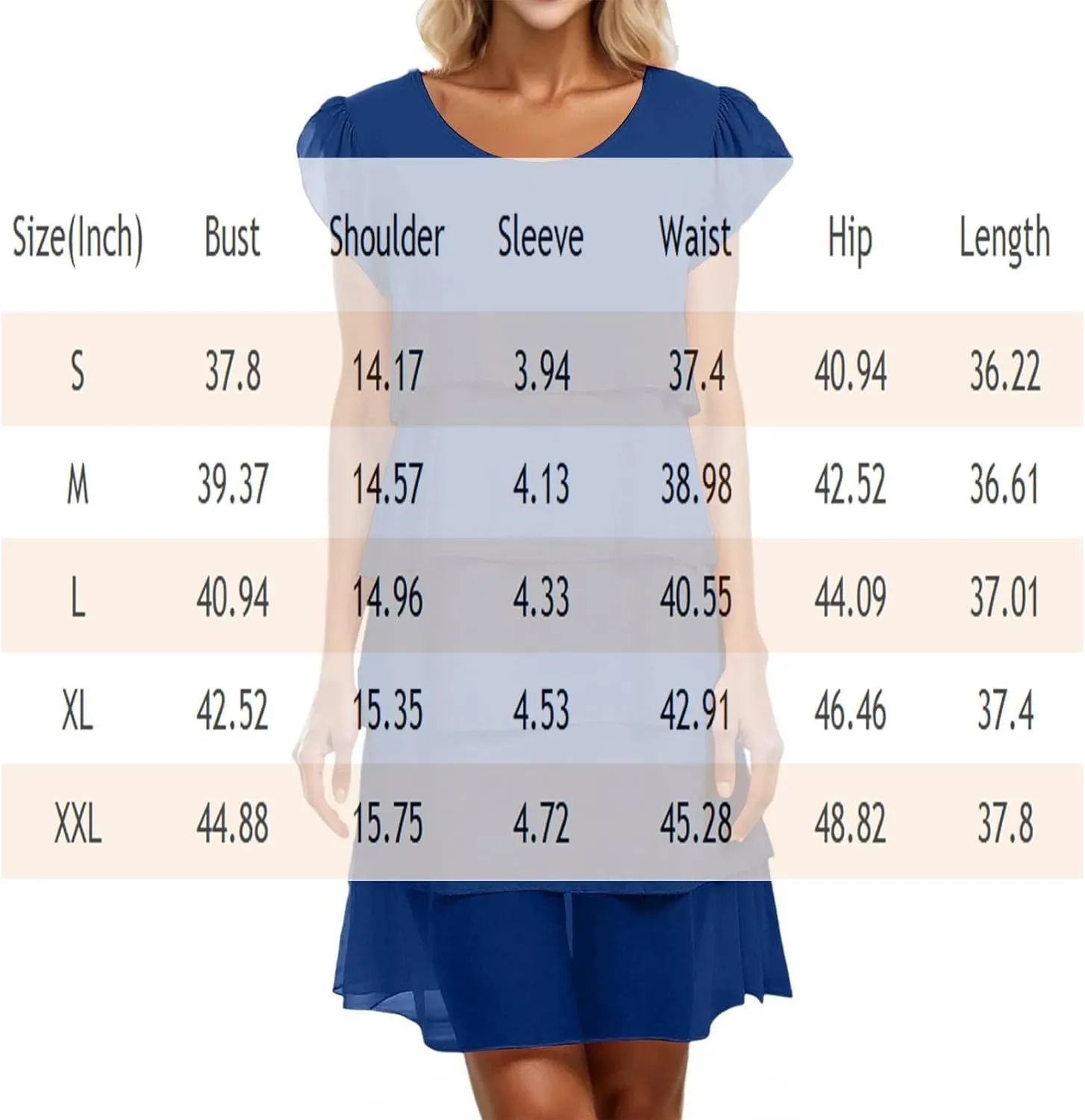 Dresses for Women 2025 Elegant Classy Casual Layered Chiffon Sundress Summer Party Dress with Ruffle Sleeves