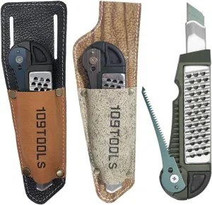 Drywall 4 in 1 Multi Knife Drywall Multi tool Drywall Rasp Plaster Planer Keyhole Saw Tape Measure Hook 18mm SK-2 with High Durability Blade Best Premium utility knife