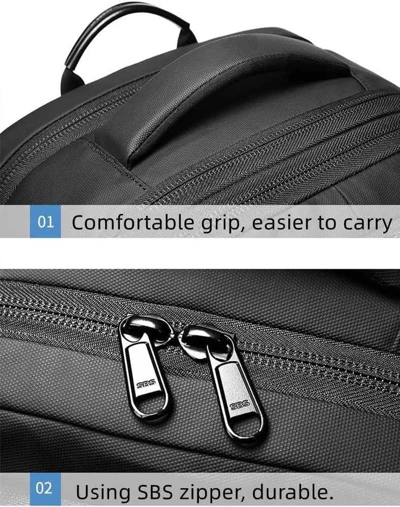Easyvacpack Backpack for Airlines, Easy Vac Pack with a Vacuum Sealed Compartment (Blue - With vacuum pump)