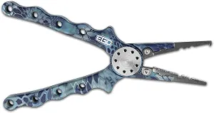 Ego Kryptek Fishing Pliers, Fishhook Remover, Weight Crimper, Stainless Steel Jaws, Aircraft Aluminum Body, Contoured Handle, Camo