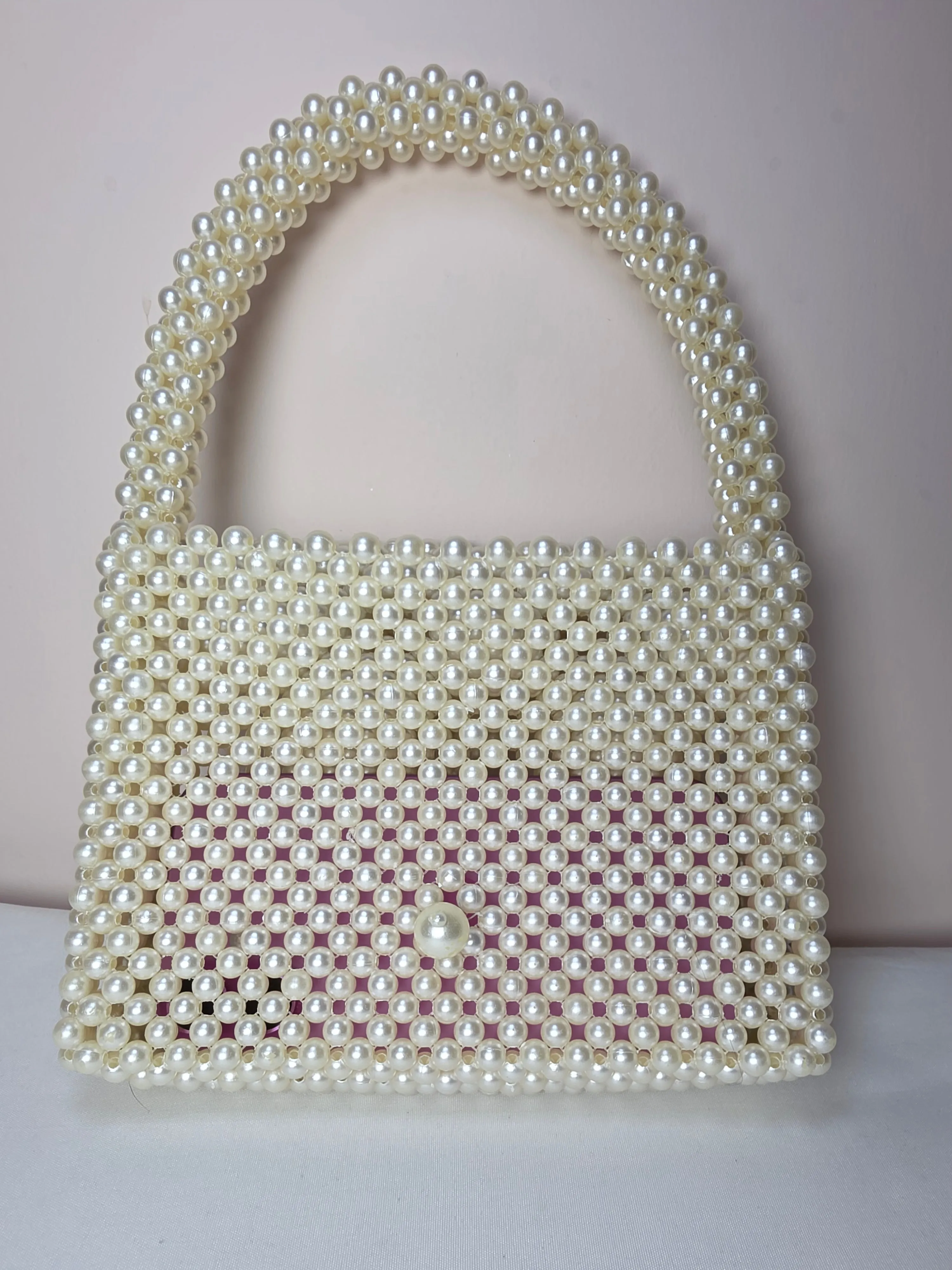 Elegant Pearl Beaded Handbag - BIG