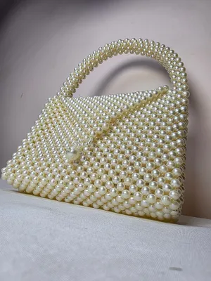 Elegant Pearl Beaded Handbag - BIG