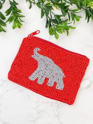 Elephant Beaded Coin Purse