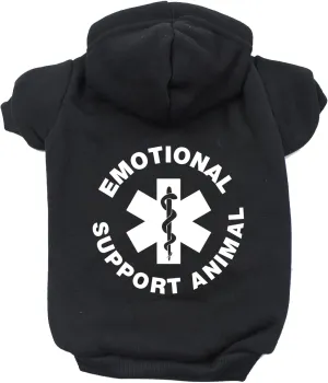 Emotional Support Animal (ESA) Pullover Fleece Lined Dog Hoodie (Hooded Sweatshirt) Assorted Colors