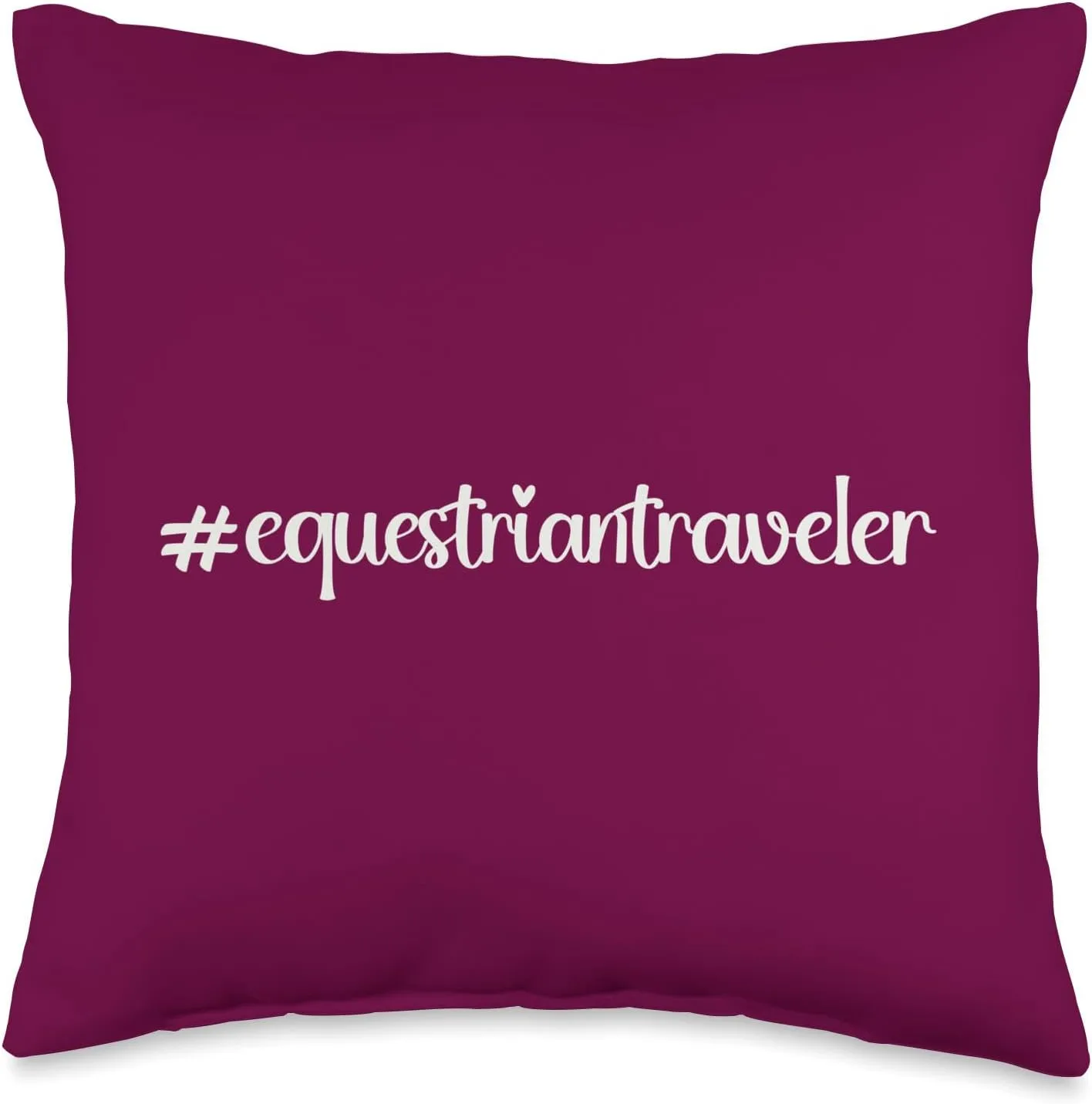 #equestriantraveler holidays Hashtag horseback horse travel Throw Pillow