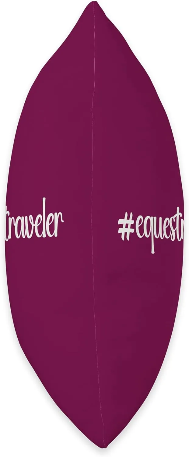 #equestriantraveler holidays Hashtag horseback horse travel Throw Pillow