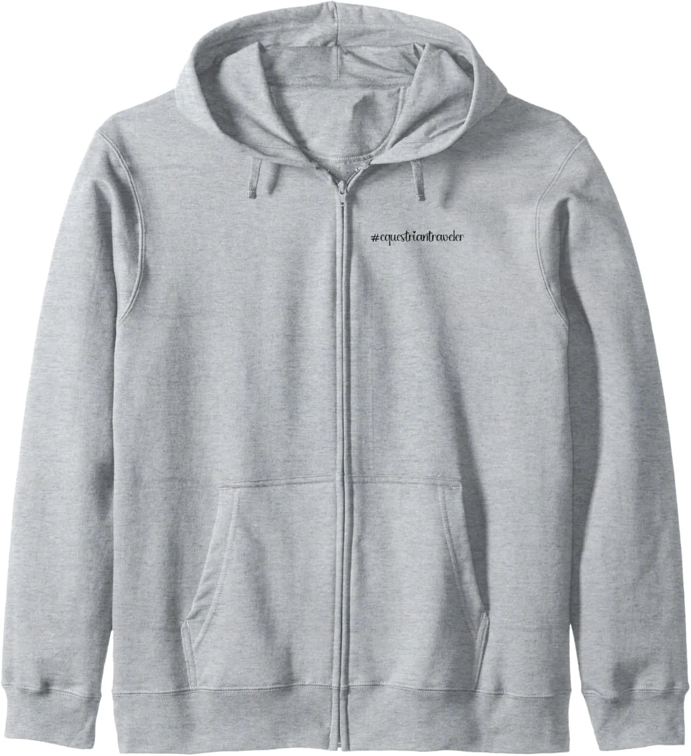 #equestriantraveler holidays Hashtag horseback horse travel Zip Hoodie