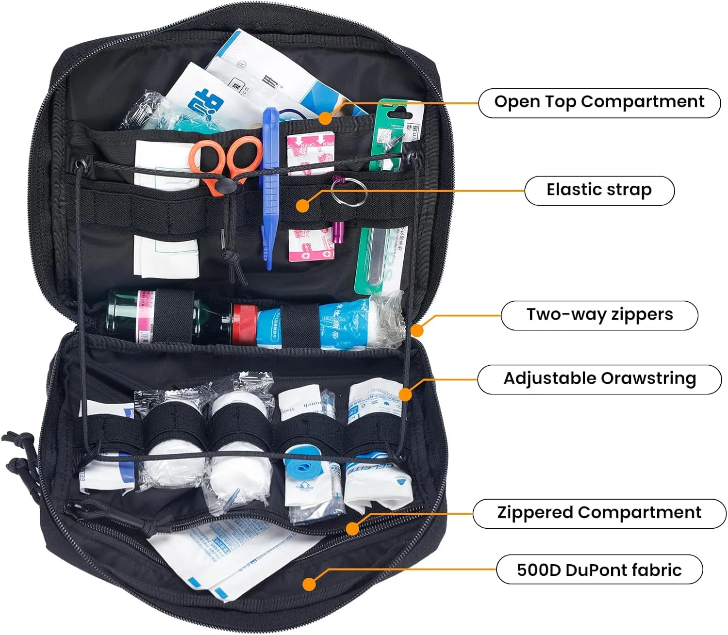 EXCELLENT ELITE SPANKER Tactical Molle Admin Pouch Utility Organizer EDC Medical Bag Utility EDC Tool Pouch with Shoulder Strap Attachment Pouches Waist Bag