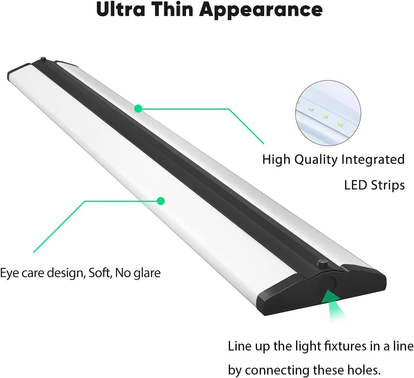 FAITHSAIL 8FT LED Shop Light, 110W LED Wraparound Ultra Slim Strip Lights, 12600 Lumens, 5000k Garage Lighting, 8 Foot Strip Light for Office, Workshop, Fluorescent Version Replacement, 4 Pack