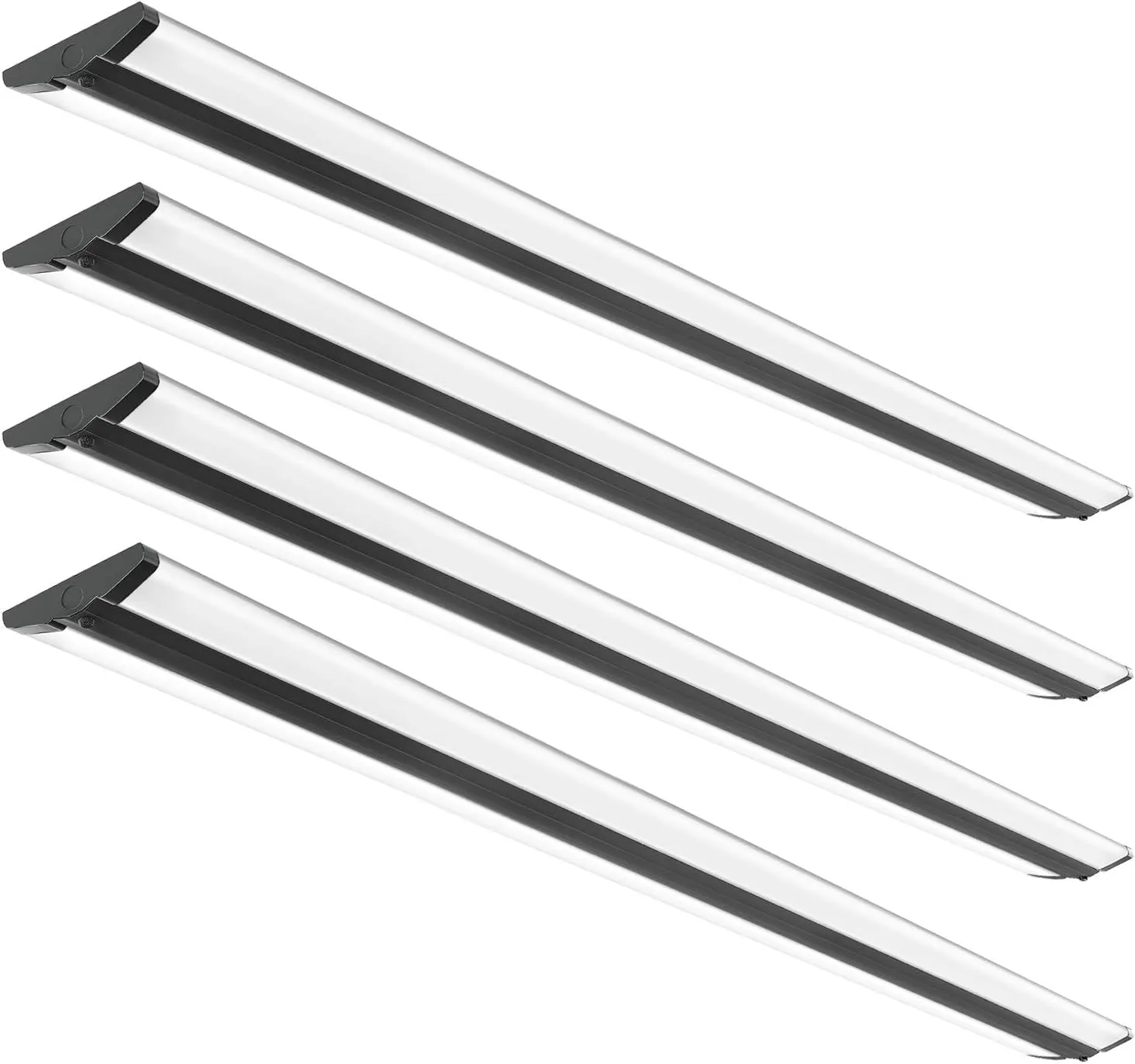 FAITHSAIL 8FT LED Shop Light, 110W LED Wraparound Ultra Slim Strip Lights, 12600 Lumens, 5000k Garage Lighting, 8 Foot Strip Light for Office, Workshop, Fluorescent Version Replacement, 4 Pack