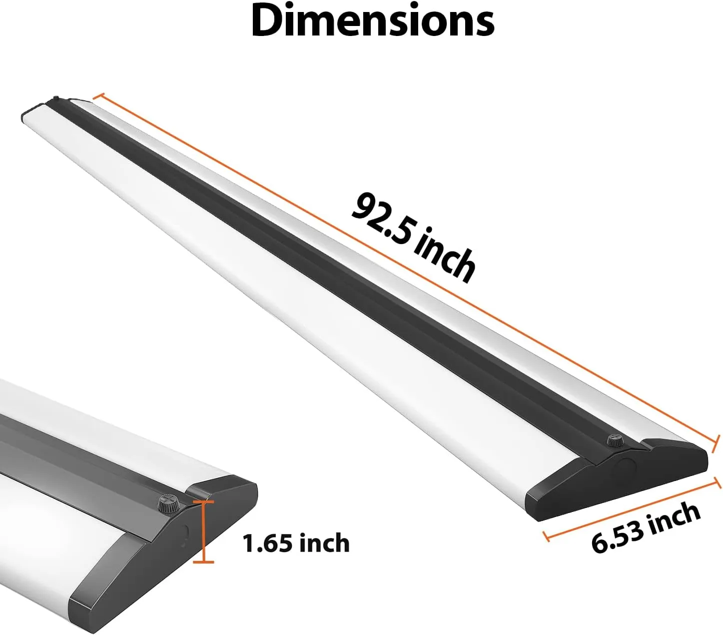 FAITHSAIL 8FT LED Shop Light, 110W LED Wraparound Ultra Slim Strip Lights, 12600 Lumens, 5000k Garage Lighting, 8 Foot Strip Light for Office, Workshop, Fluorescent Version Replacement, 4 Pack