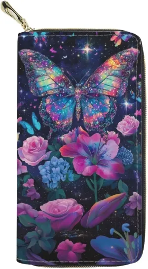 Fashion Women Zip Around Long Wallet PU Phone Clutch Travel Card Holder Purse