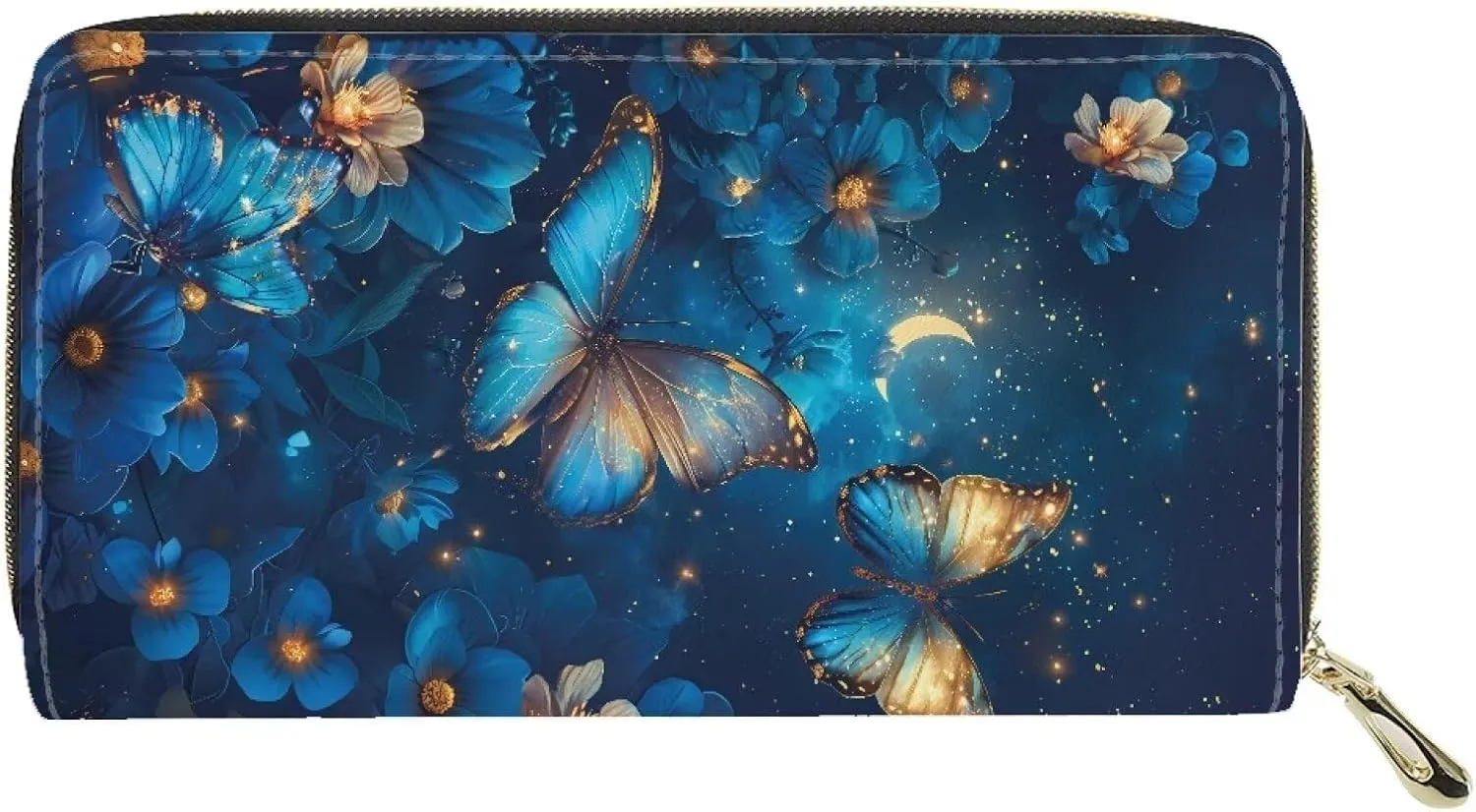 Fashion Women Zip Around Long Wallet PU Phone Clutch Travel Card Holder Purse