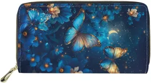 Fashion Women Zip Around Long Wallet PU Phone Clutch Travel Card Holder Purse
