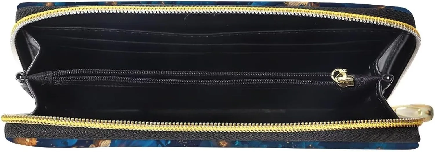 Fashion Women Zip Around Long Wallet PU Phone Clutch Travel Card Holder Purse