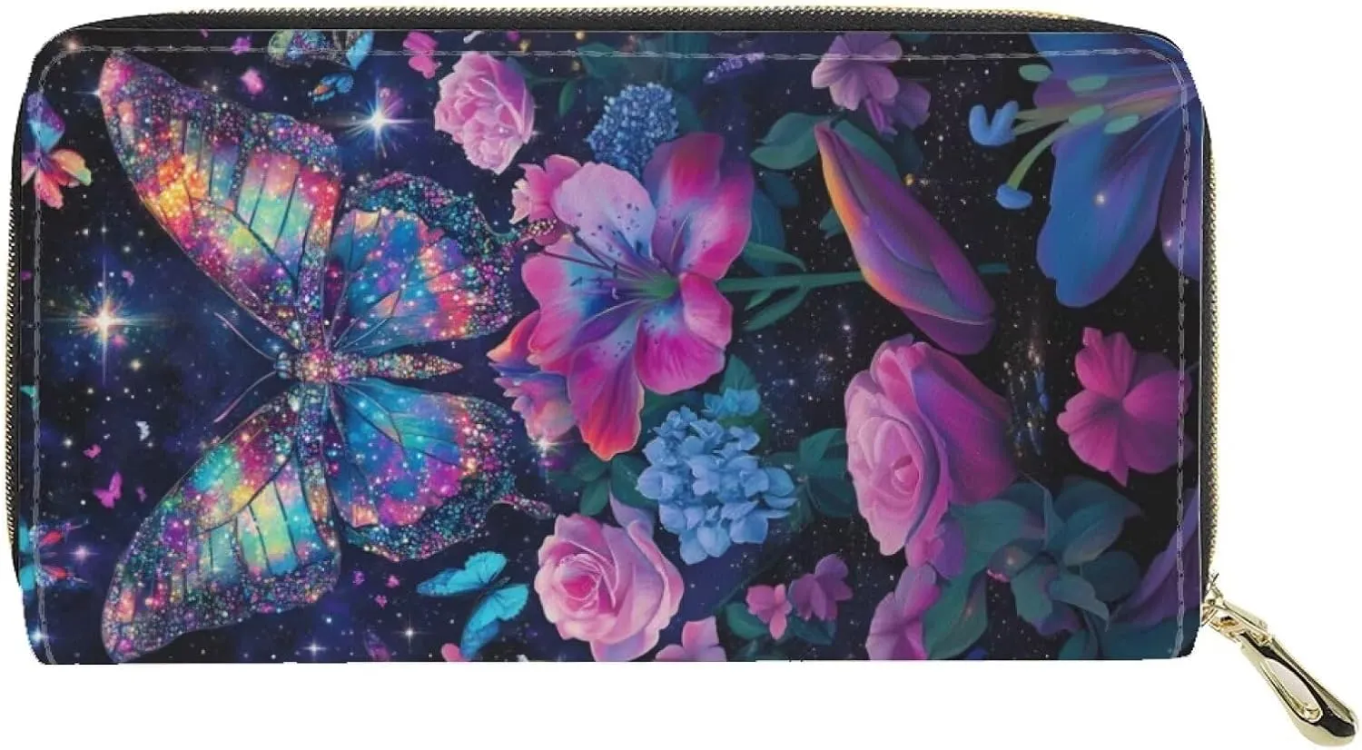 Fashion Women Zip Around Long Wallet PU Phone Clutch Travel Card Holder Purse