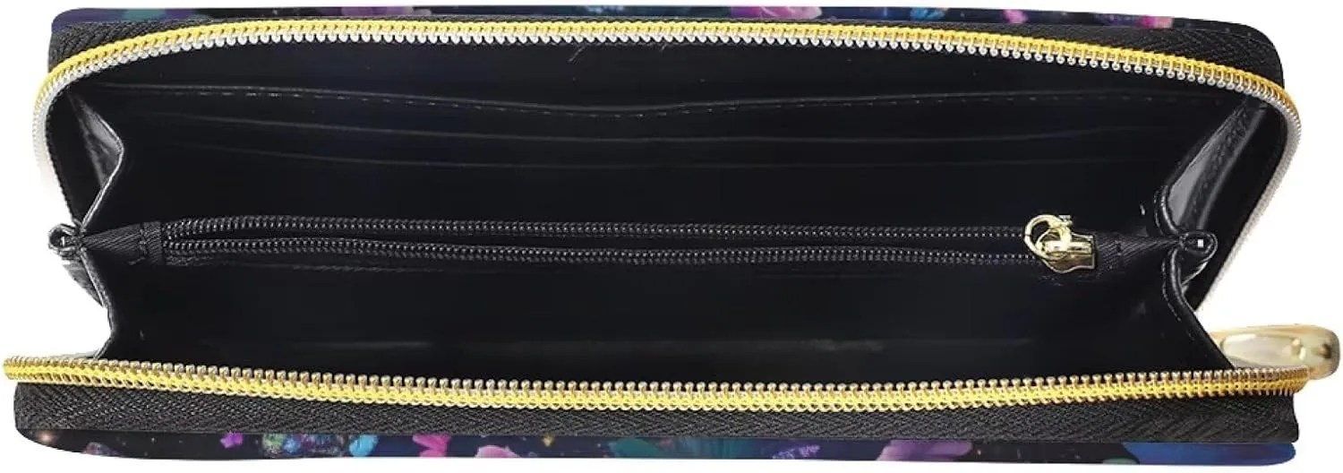Fashion Women Zip Around Long Wallet PU Phone Clutch Travel Card Holder Purse