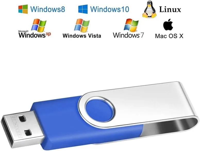 FEBNISCTE 10 Pack 8GB USB 2.0 Memory Sticks Multipack Thumb Drive with Led Indicator Business Gift Pen Drive