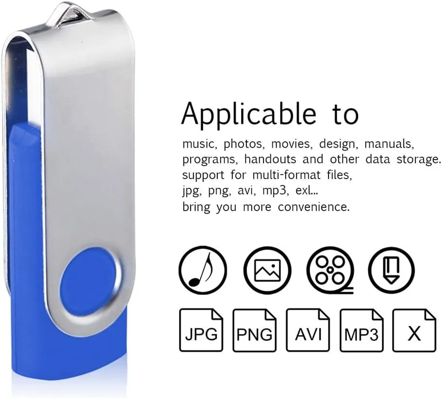 FEBNISCTE 10 Pack 8GB USB 2.0 Memory Sticks Multipack Thumb Drive with Led Indicator Business Gift Pen Drive