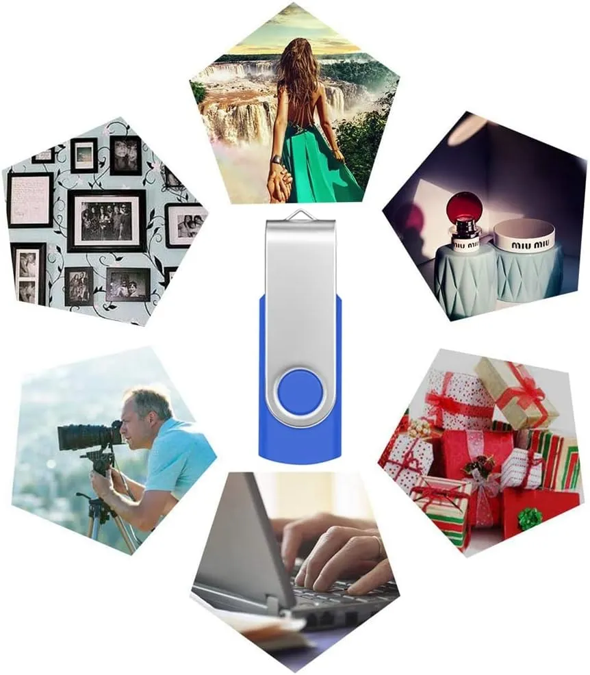 FEBNISCTE 10 Pack 8GB USB 2.0 Memory Sticks Multipack Thumb Drive with Led Indicator Business Gift Pen Drive