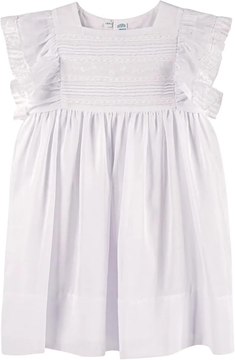 Feltman Brothers Girls White Voile & Lace Princess Wedding Dress (US, Age, 5 Years, White)