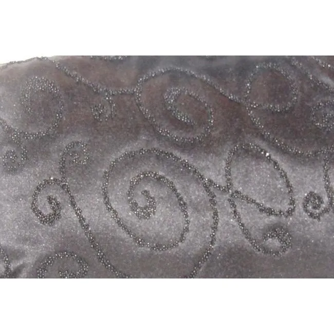 Fendi Purses Black Satin And Leather With Geometric Beaded Embellishments Beading Baguette