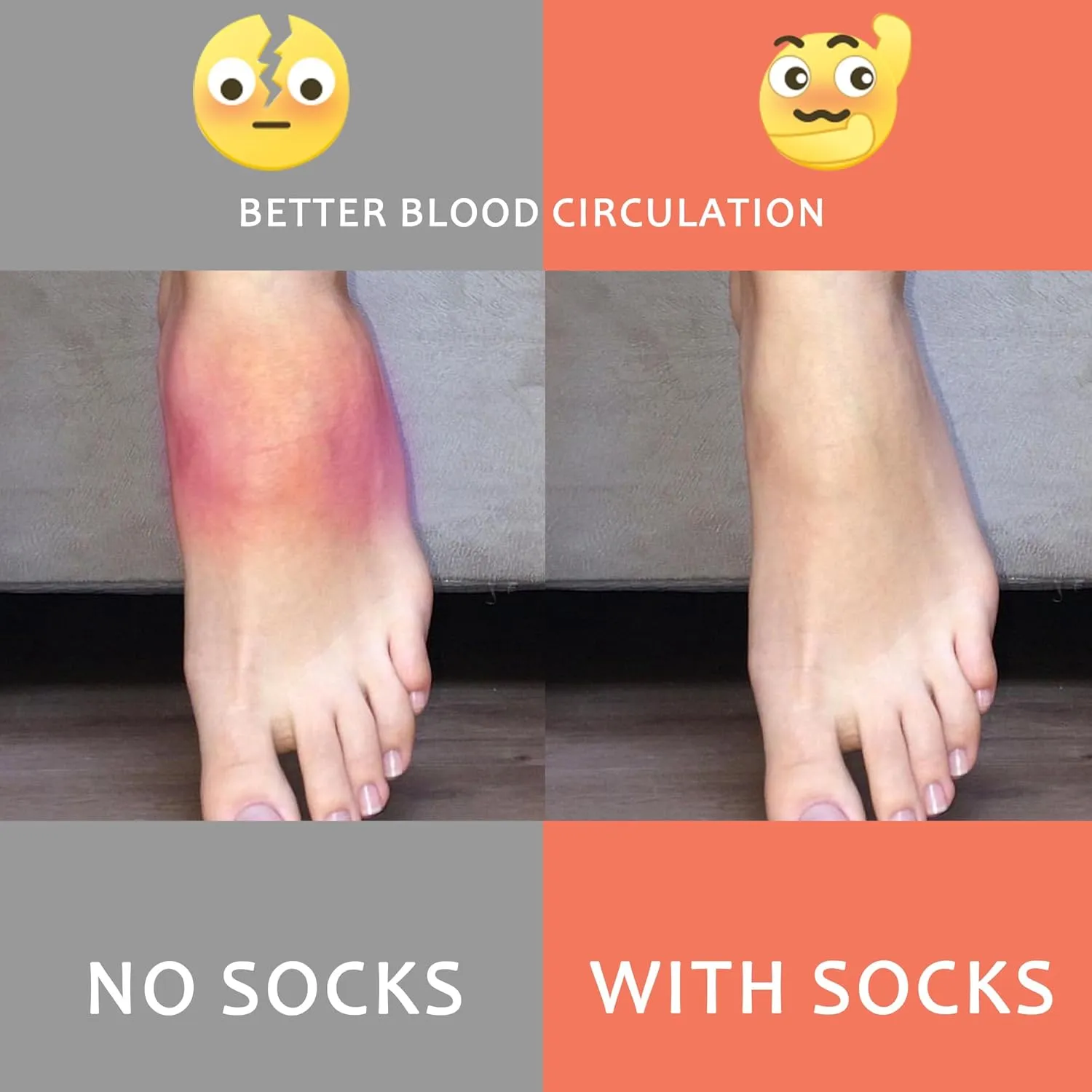 fenglaoda Compression Socks for Women Men Support Circulation 6 Pairs Socks For Nurse, Travel, Flight