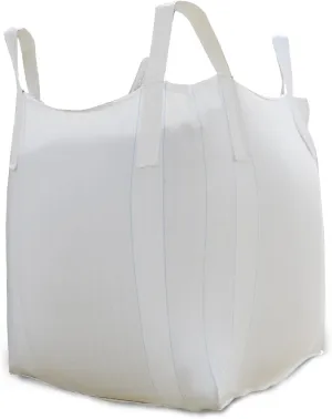 FIBC Bulk Bags, 1 One Ton Bag, 35"L x 35"W x 43"H, 3000lbs SWL, Duffle Top Flat Bottom, Woven Polypropylene Bags,Extra Heavy Duty Large Moving Bag,Leaf bags (20)